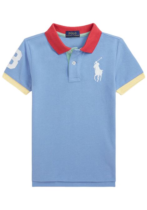 Polo bambino azzurra in cotone RALPH LAUREN | 322919582002/DEBAZZURRO